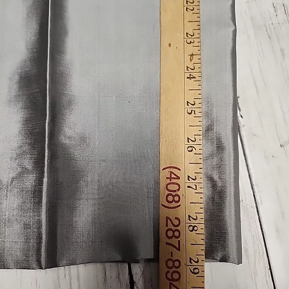 J.S. Thai 100% Silk Womens 2-Piece Set Handmade Plaid Shirt & Pants Silver Sz P - Picture 10 of 15